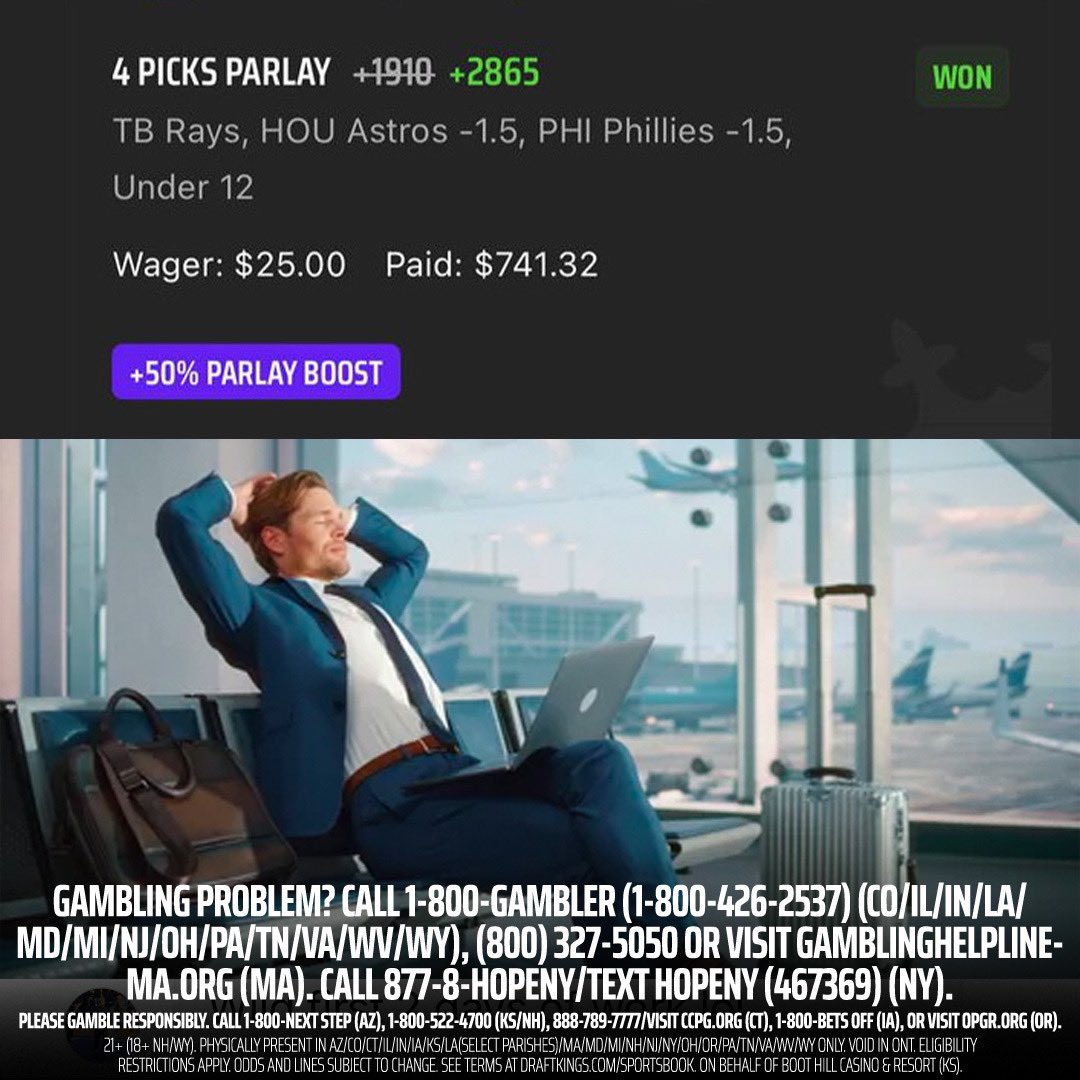 DKSports's tweet photo. You gotta love a good betting story 😍

(IG: kuhns_jared) https://t.co/mjGs9xVop7