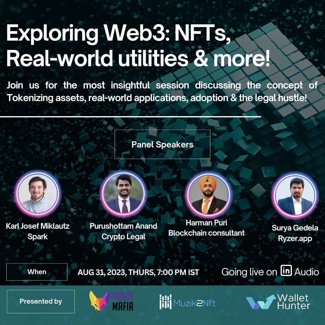 sathish_cp's tweet photo. Join the #LinkedinAudio session - learn, interact, and #network - Exploring #Web3: #NFTs, Real-world utilities &amp; more!

Would you like to attend?

Set your reminders now: https://t.co/exfRuzrHTd

@sandeepnailwal @0xPolygonLabs @Gsurya_gedela @Muzik2nft @wallet_hunter @Ryzer_app https://t.co/iFiMSNBs4d
