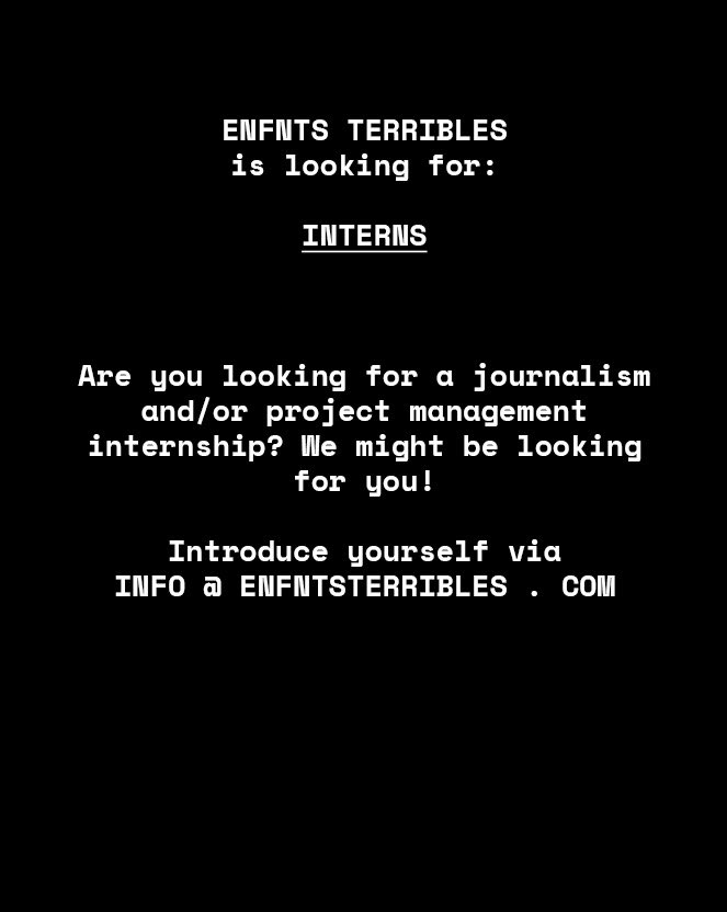 ENFNTS TERRIBLES Magazine tweet media