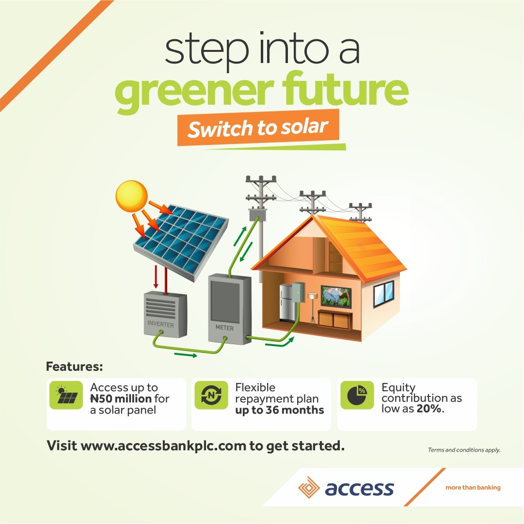 Eiyke2com's tweet photo. #AccessSwitch2Solar #GoGreenWithAccess
#AccessGreenMonth
Friend With Access Bank you can become a Solar owner without nothing.
Let's give it some trial
@JaypeeGeneraI
@Morris_Monye
@onyicodes1
@firstladyship
@chude__
@Nwach59373Glory
@FirstObidient https://t.co/jcZKWc8FJm