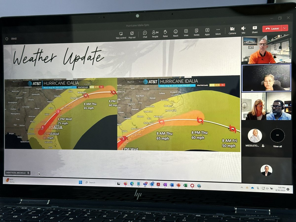 Watching Jenn Kurtz and the whole #COOP_ThereItIs team, in partnership with our mighty GCO folks and <a href="/SScottSTL/">Sarah Scott</a>’s CST peeps, makes my heart smile knowing how we are putting our people first during #HurricaneIdalia.  #PeopleOpsATT #LifeAtATT <a href="/COOP_ThereItIs/">Jenn Kurtz</a> <a href="/ameestaff/">Betsi Ortega</a> <a href="/KarilynnC/">Kari Hasler</a>