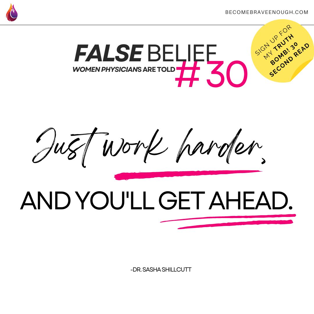 Raise your hand if you’ve found yourself believing this, working harder than everyone around you…but…not getting ahead. Ready for my Truth Bomb? Get mt 30-second truth read HERE: Go to becomebraveenough.com/31-false-belie…