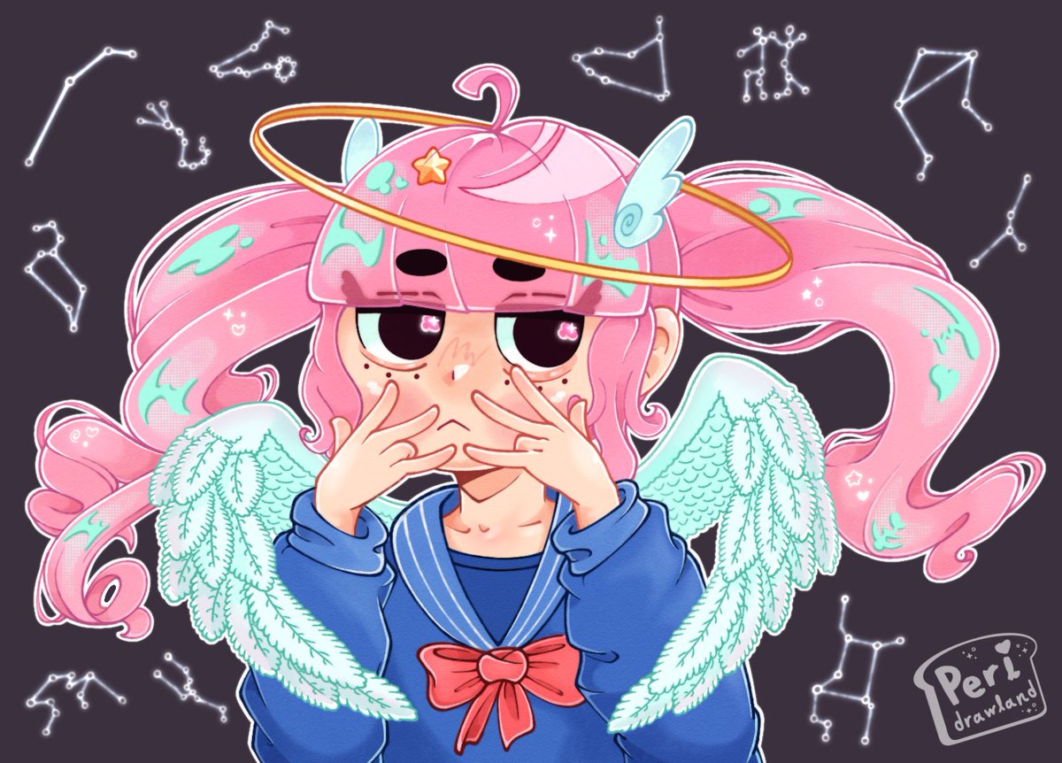 Angel in the Cosmos 🌠🪐💫
•.°·ﾟ⁠+*⁠.⁠✧
This was my entry for @ 07murumo 's DTIYS on Instagram ~ 🩷
#dibujodigital #draw #artist #animegirl