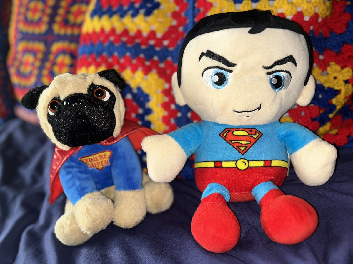 These two cuties came home with me today. I work with a hero who knows about my #Superman passion/obsession and he gifted me these plushies. Let people know what you’re passionate about! Thank you, P.J! #SuperPug #Superman ❤️💛💙