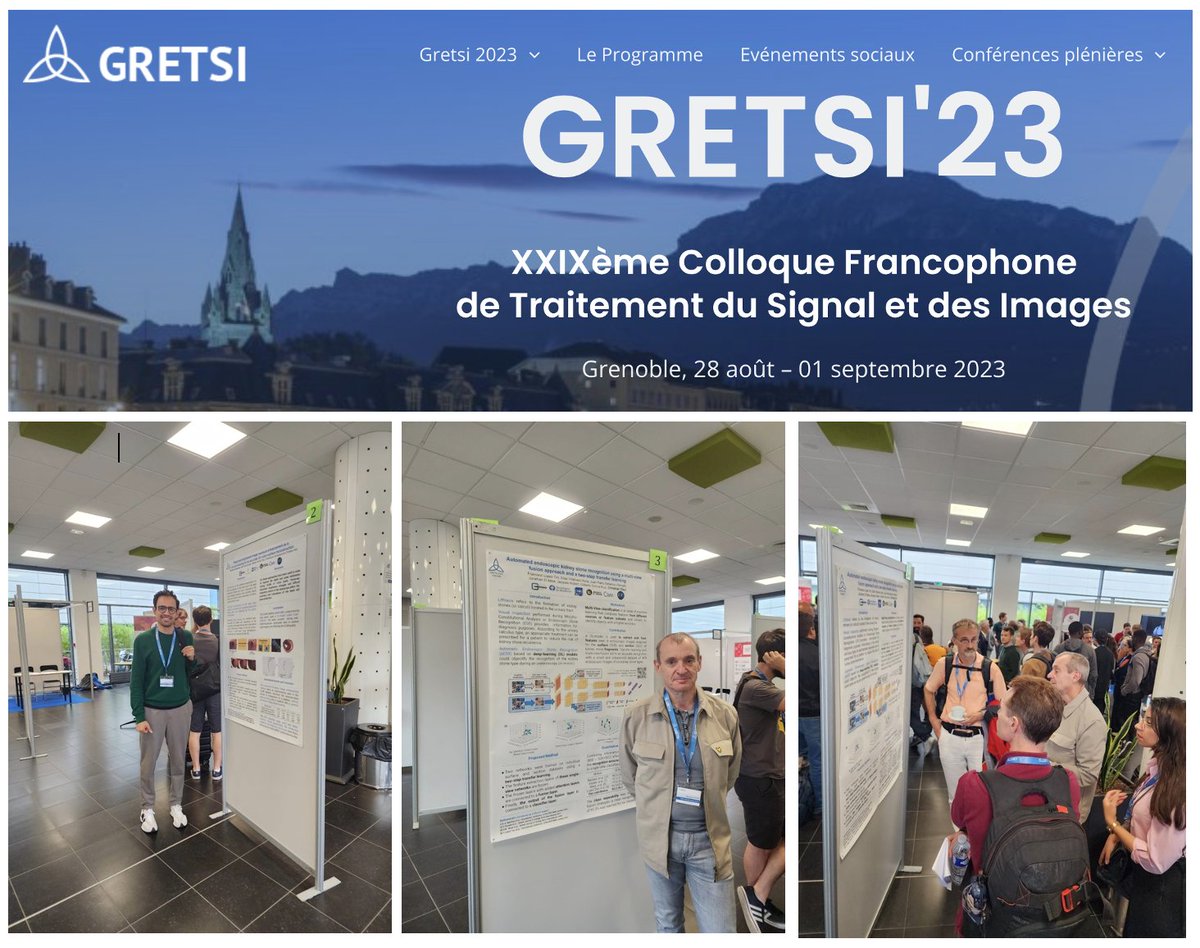 Beto Ochoa-Ruiz (@beto_ochoaruiz) on Twitter photo My PhD student Ricardo Espinosa-Loera (<a href="/LoeRicardo/">Ricardo Espinosa</a>) and my colleague Prof. Christian Daul from CRAN (Nancy, France) are attending the GRETSI conference (GRETSI’23: XXIXème Colloque Francophone de Traitement du Signal et des Images) this week. They will be presenting two of our My PhD student Ricardo Espinosa-Loera (<a href="/LoeRicardo/">Ricardo Espinosa</a>) and my colleague Prof. Christian Daul from CRAN (Nancy, France) are attending the GRETSI conference (GRETSI’23: XXIXème Colloque Francophone de Traitement du Signal et des Images) this week. They will be presenting two of our