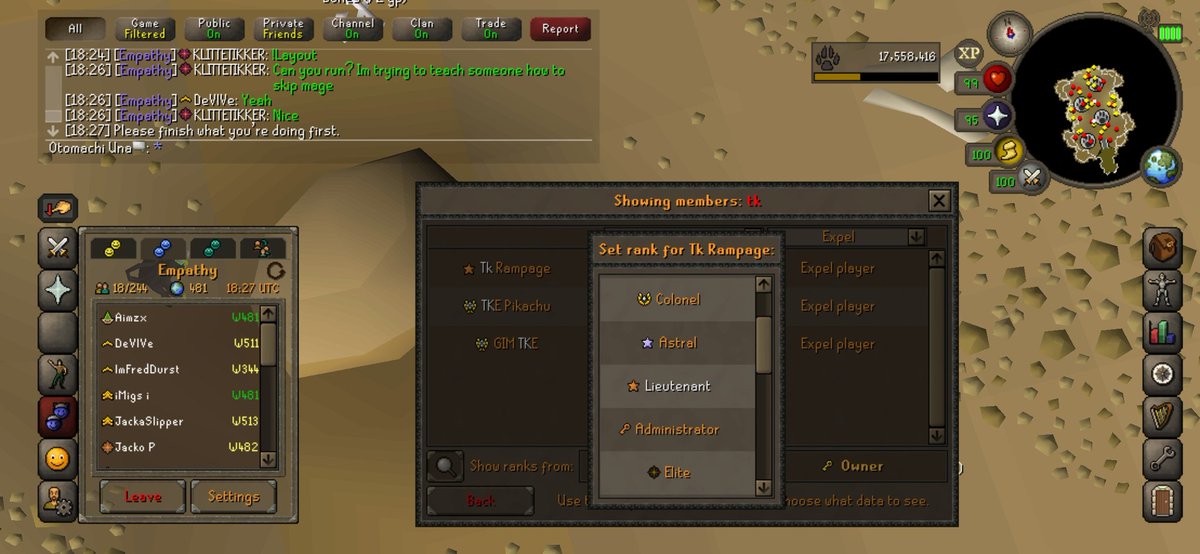 Empathy_OSRS's tweet photo. A huge gz to Tk Rampage on his promotion to Lieutenant (moderator rank)! https://t.co/eXPC8E0t61