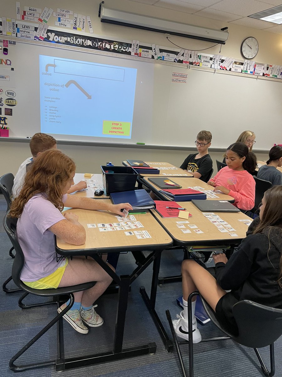 laskowski311's tweet image. Sixth graders evaluated what they most value in preparation for their first writing assignment. Can’t wait to see their visual depictions along with written explanations! @CISCMSD #amplify #startingpoints