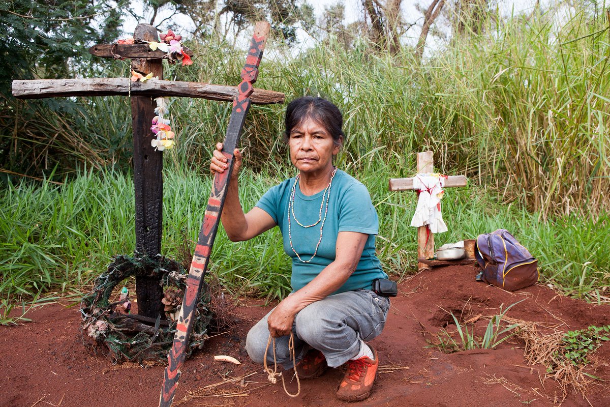 Esta é Damiana Cavanha, cacique da comunidade #GuaraniKaiowá Apy Ka’y, no MS.

Ele tem liderado a retomada de suas terras ancestrais por anos de muita luta, sangue e perdas.

✊Saiba mais sobre Damiana no fio abaixo e saiba por que a luta por #MarcoTemporalNão é urgente!