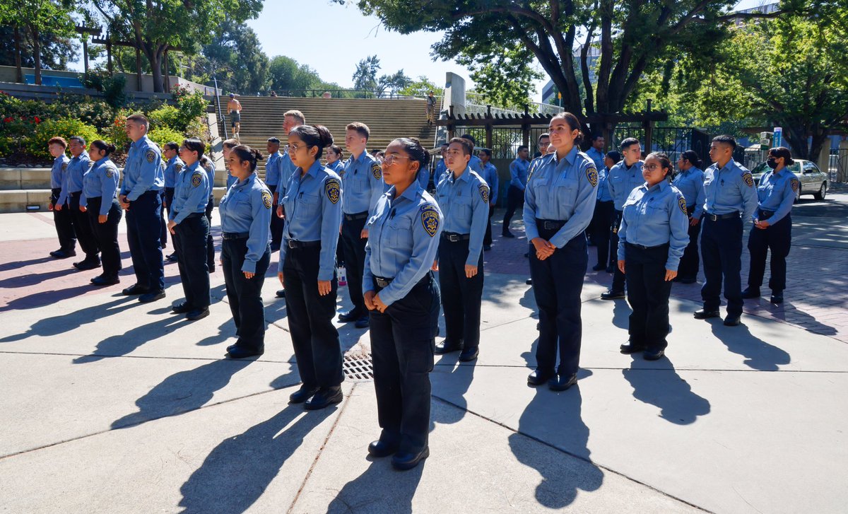 sacstatepolice's tweet photo. With the fall semester underway, we are excited to begin the school year with our new group of student community service officers (CSOs) who will continue to provide campus safety to our entire Hornet community🫡
#SacStatePD #csus #csoprogram #campussafety #hornetpride https://t.co/Oun9Mm9tAS