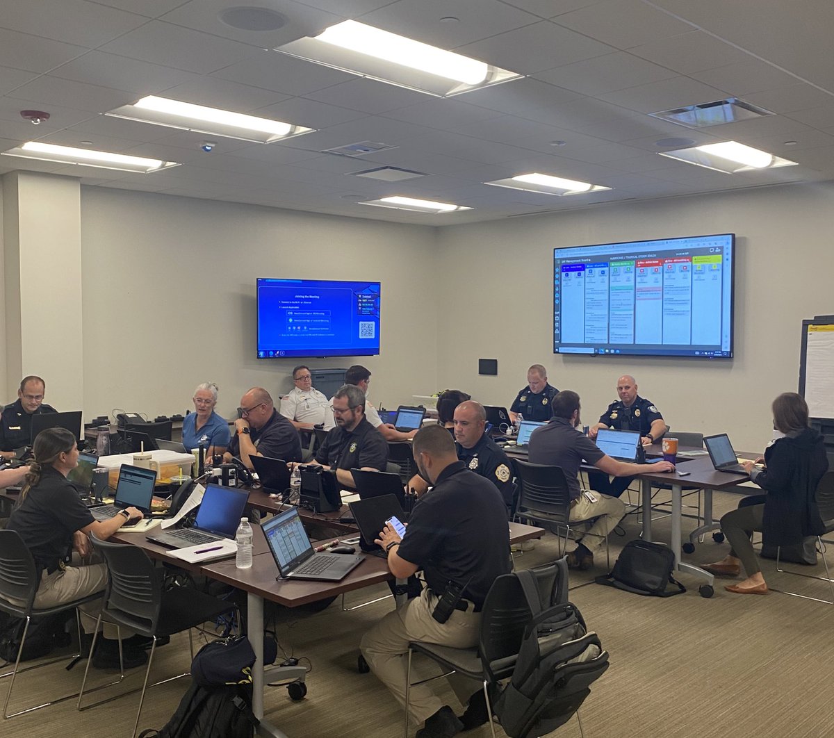 Mt. Pleasant <a href="/MtPleasantGov/">Mount Pleasant Gov</a> Emergency Operations Center opened at 2:00PM. Public safety is priority #1.