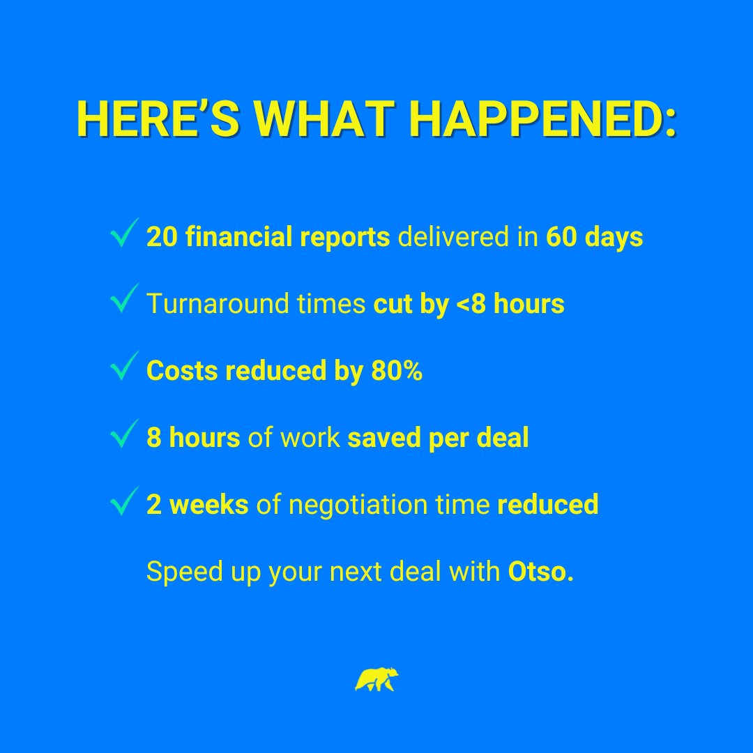 What are the hard benefits of leveraging Otso’s Tenant Due Diligence services? Good question.

We recently partnered with a real estate company to streamline tenant info collection and assessment, speed up review turnaround, and accelerate security deposit recommendations.