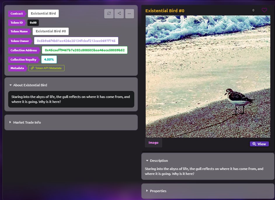 What secrets does he know? What is the existential bird thinking? What is the meaning of it all?

#NFT #Metrix $MRX #NFTMarketplace
