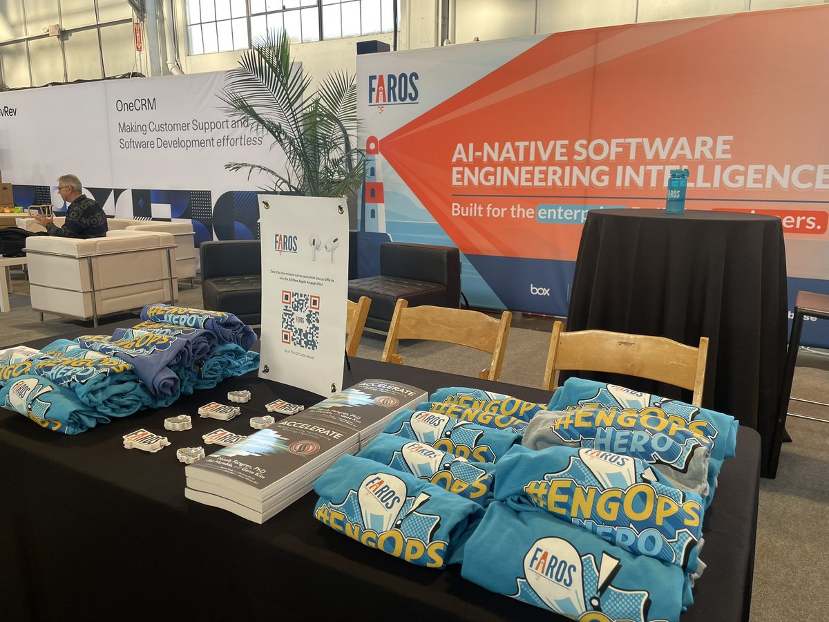 miyer's tweet photo. Attending the ELC Annual Summit in San Francisco today/ tomorrow? Stop by the @Faros_AI booth to learn about our AI-Native Engineering Intelligence Platform! And also collect some cool 😎 swag while you are there! 

#SFELC #SanFrancisco #EngOps #FarosAI https://t.co/NyXzAkPCXM
