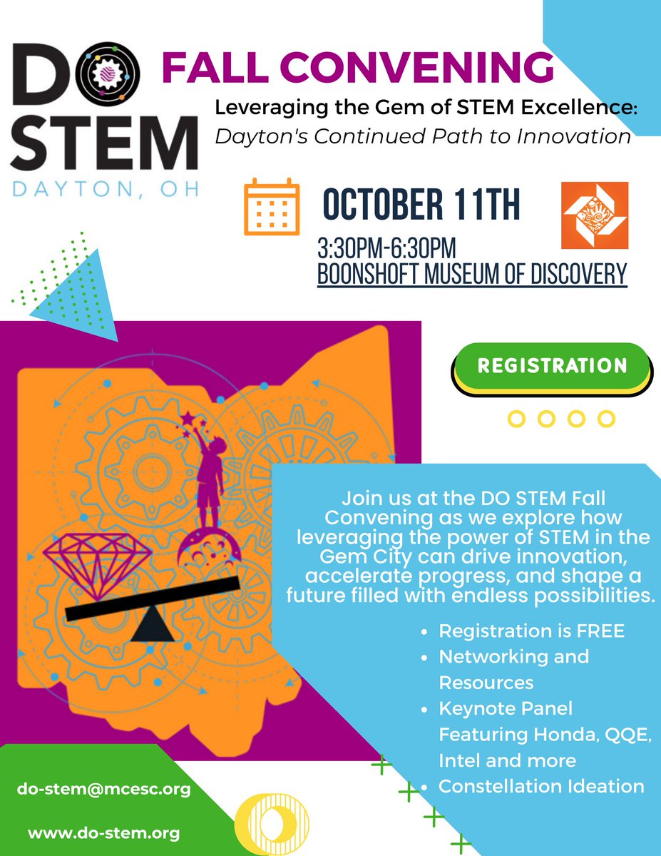 Save the Date and Register Today for the DO STEM Fall Convening! forms.gle/hHk4fCdshob5ZF… @DoDstem @STEMecosystems @mcesc