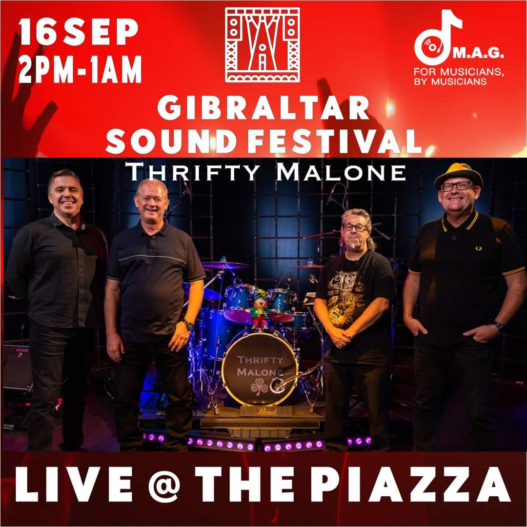 We cannot have a festival without Thrifty Malone, these guys like to party hard and provide us with top quality entertainment.  Performing classic Irish songs together with their popular original songs (70,000+ on Spotify), these 4 lads will guarantee a great time at the Piazza.
