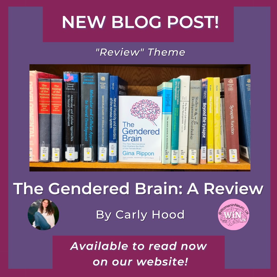 WiNUK: Women in Neuroscience UK 🧠 (@womeninneurouk) on Twitter photo 📕 Book review alert!
WiNUK were lucky to host <a href="/ginarippon1/">Gina Rippon</a> at one of our events last year, and we highly recommend her book ‘The Gendered Brain’. Carly Hood reviews it here, highlighting why we must move on from searching for sex differences in the brain 🧠 📕 Book review alert!
WiNUK were lucky to host <a href="/ginarippon1/">Gina Rippon</a> at one of our events last year, and we highly recommend her book ‘The Gendered Brain’. Carly Hood reviews it here, highlighting why we must move on from searching for sex differences in the brain 🧠