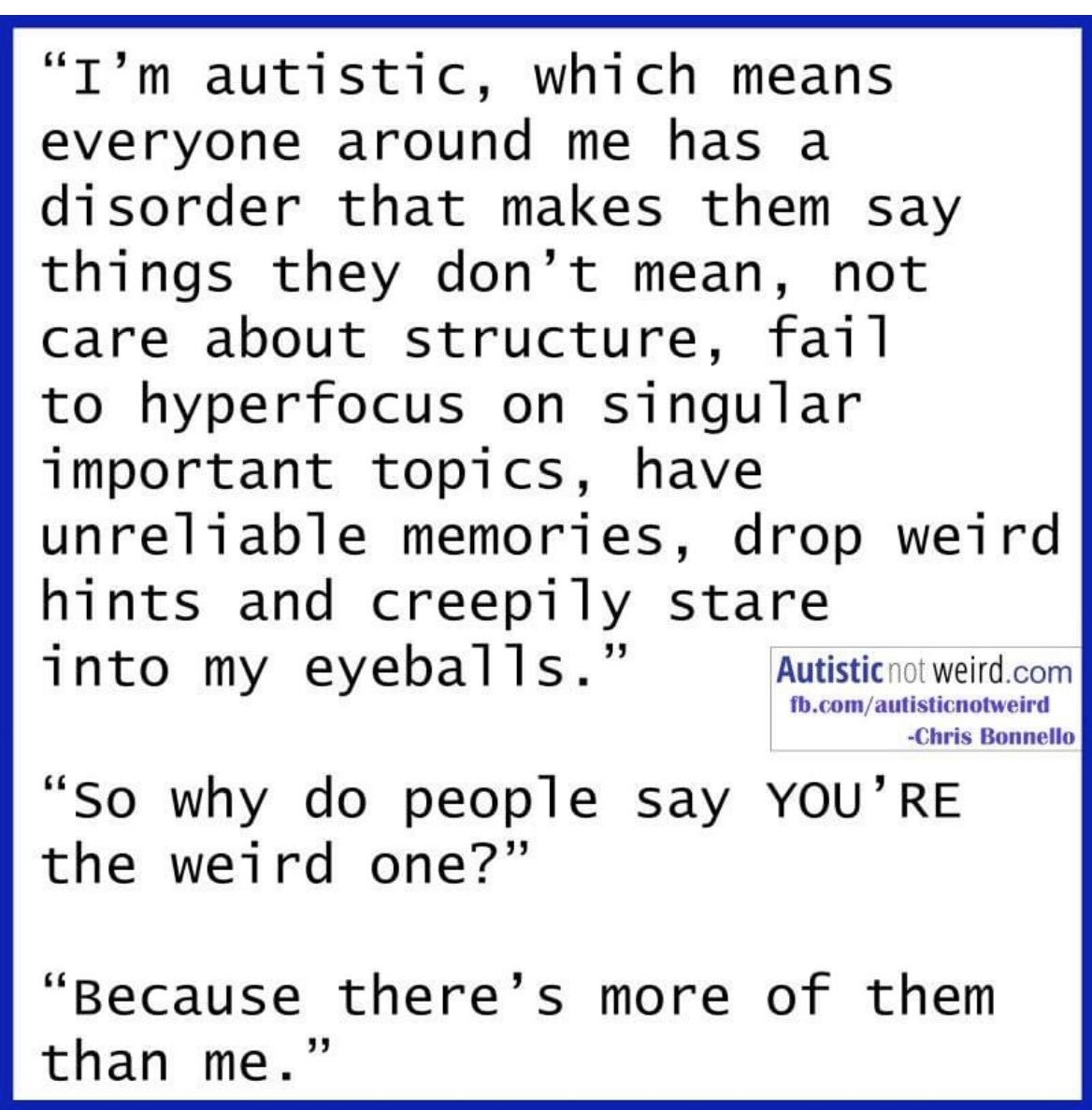 Just read this and think about the words! #FlipTheNarrative #Autistic #Autism ⬇️⬇️#DifferentNotLess #Acceptance