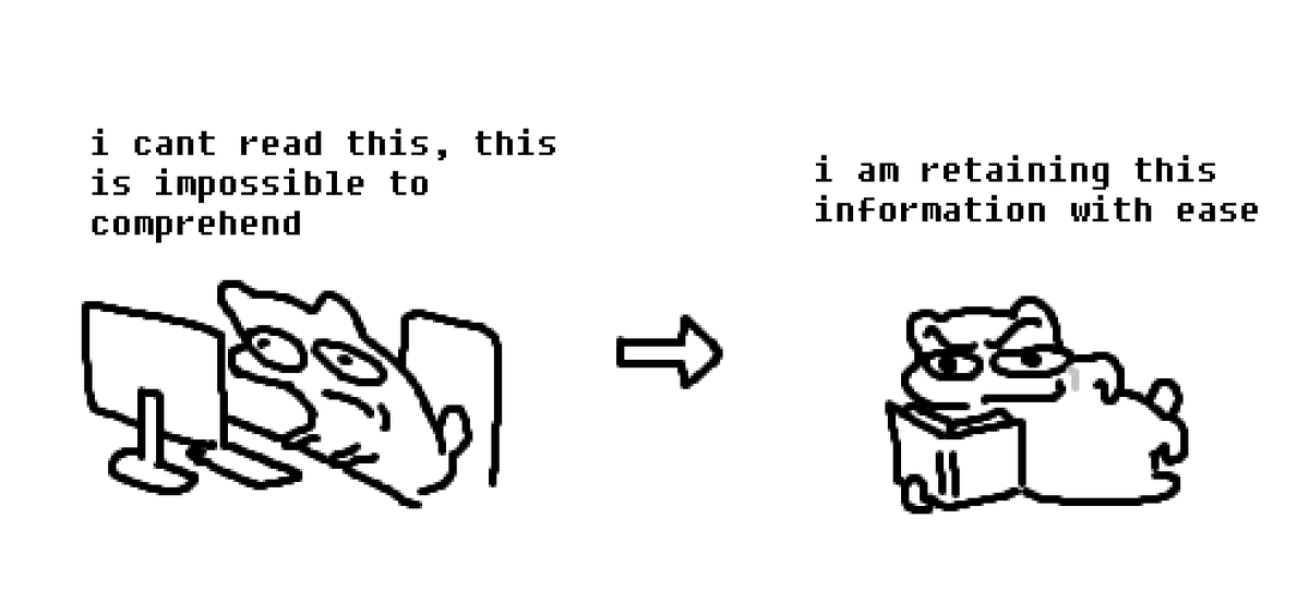 reading something on a computer screen vs reading the exact same information but on a physical copy