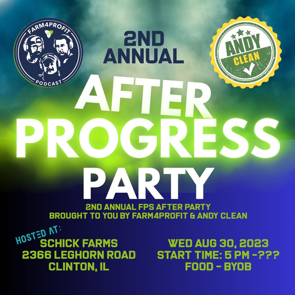 Agent reunion. Agent 0,6,10,48,245, and @AgronomyJim @corn_porkNbeans @cb_catt @LEAADFarms and @apasztor82 #andyclean #FPS23 talking about the after party hope to see everyone there. @Farm4ProfitLLC