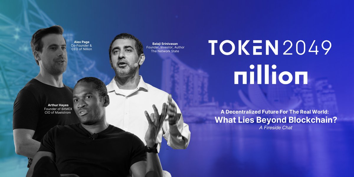 🔊Exciting news! Our co-founders are hosting a fireside chat with industry visionaries <a href="/CryptoHayes/">Arthur Hayes</a> and <a href="/balajis/">Balaji</a> at <a href="/token2049/">TOKEN2049</a> to discuss the future of decentralization beyond blockchains.

📅 The event is full but we’re raffling off 5 tickets. Follow and RT to win.