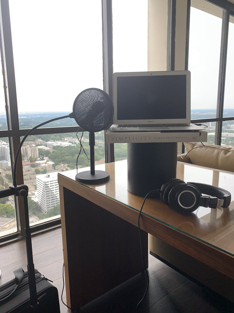 Garrett Wang (@garrettrwang) on Twitter photo In ATL, getting ready to record an episode of <a href="/TheDeltaFlyers/">The Delta Flyers</a> Had to improvise without my normal home setup. Ice bucket to raise the laptop, coffee table book on top to stabilize. The table edge was too wide to attach the pop filter, so had to “MacGyver” it by using my bag handle In ATL, getting ready to record an episode of <a href="/TheDeltaFlyers/">The Delta Flyers</a> Had to improvise without my normal home setup. Ice bucket to raise the laptop, coffee table book on top to stabilize. The table edge was too wide to attach the pop filter, so had to “MacGyver” it by using my bag handle