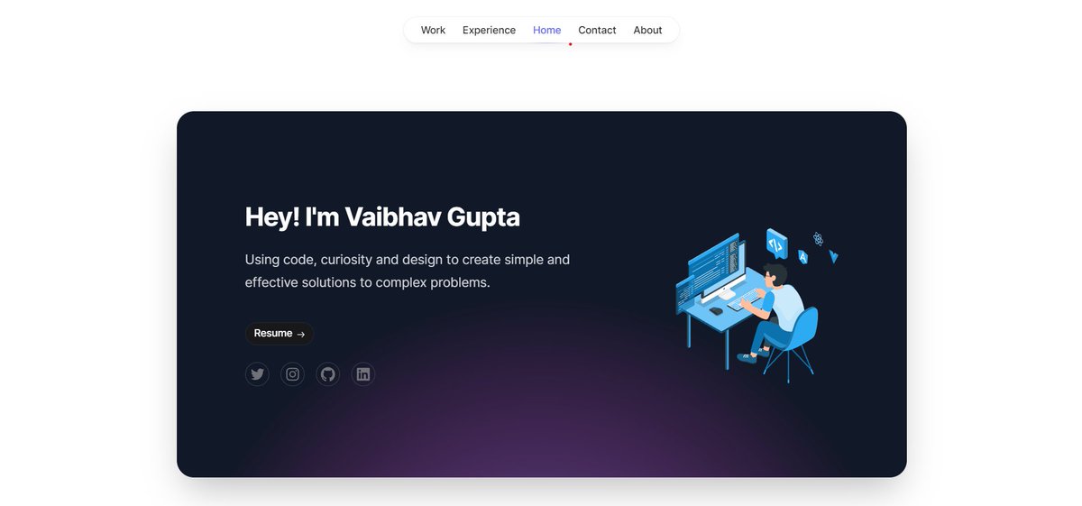 Vaebhav_g's tweet photo. Check out my Portfolio fusion!✨
Crafted with @nextjs, brought to life with @framer
animations, and styled with @tailwindcss for a sleek finish.  
link: https://t.co/XWJfsG2iti
#Nextjs #reactjs #tailwindcss #framer #motion #100DaysOfCode https://t.co/P2kII0lAqa