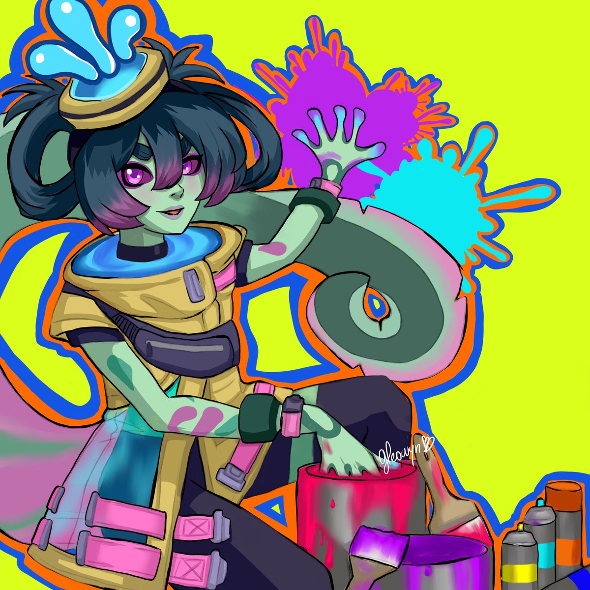 gleowynart's tweet image. Street Demon Neeko 🎨#Artoflegends #StreetDemon #Neeko #LeagueOfLegendsFanArt