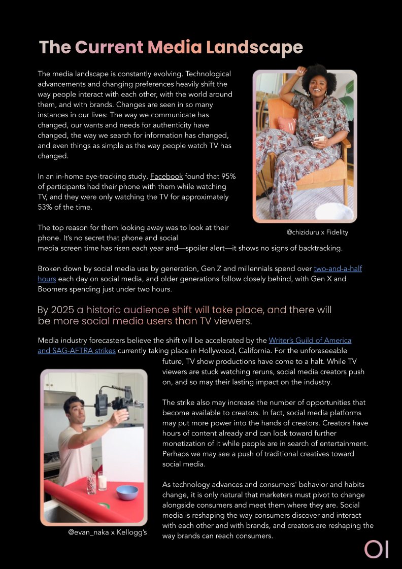 OpenInfluence's tweet image. By 2025, a historic audience shift will take place, and there will be more social media users than TV viewers. 📲👀 Our latest trend report discusses how brands and marketers can adapt. Download it here: openinfluence.com/how-marketers-…

#creatormarketing #socialmediamarketing