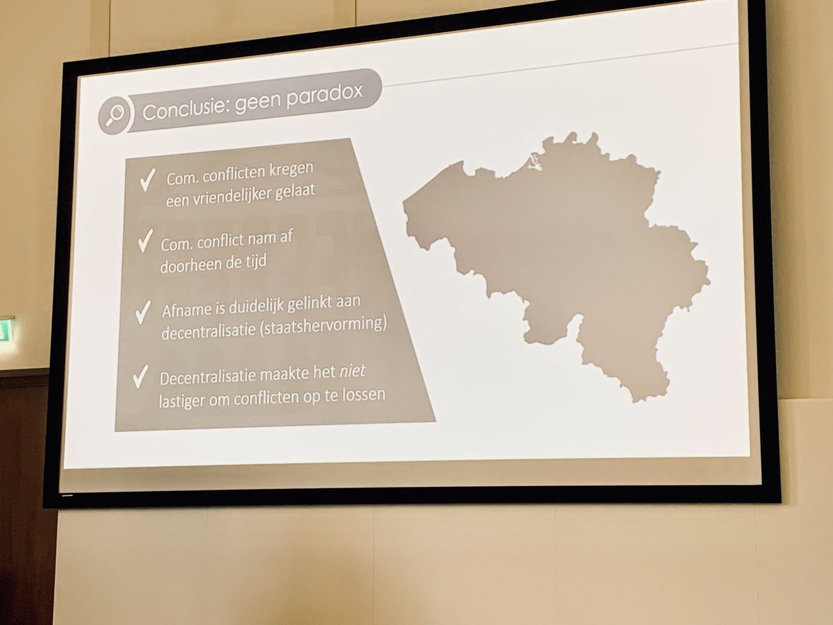 Mooie verdediging vanavond van het doctoraat van <a href="/MaximeVdberghe/">Maxime Vandenberghe</a> <a href="/Gaspar_UGent/">GASPAR</a> over communautaire pacificatie!