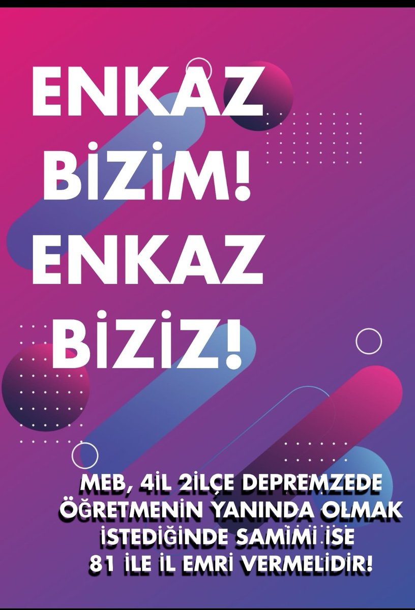 <a href="/Yusuf__Tekin/">Yusuf Tekin</a> <a href="/tcmeb/">Millî Eğitim Bakanlığı</a> <a href="/EgitimBirSen/">Eğitim-Bir-Sen</a> <a href="/egitimis/">Eğitim-İş</a> <a href="/oguzozat/">Oğuz ÖZAT</a> <a href="/egitimgucusen/">EĞİTİM GÜCÜ SEN</a> <a href="/turkegitimsen/">Türk Eğitim Sen</a> <a href="/sorogretmenim/">Sor Öğretmenim</a> Depremzede öğretmenler istedikleri şehirde depremi geride bırakıp yeni bir hayat kurmak istiyorlar.Bizlere bu hakkı verin #DepremŞartsızİlEmri