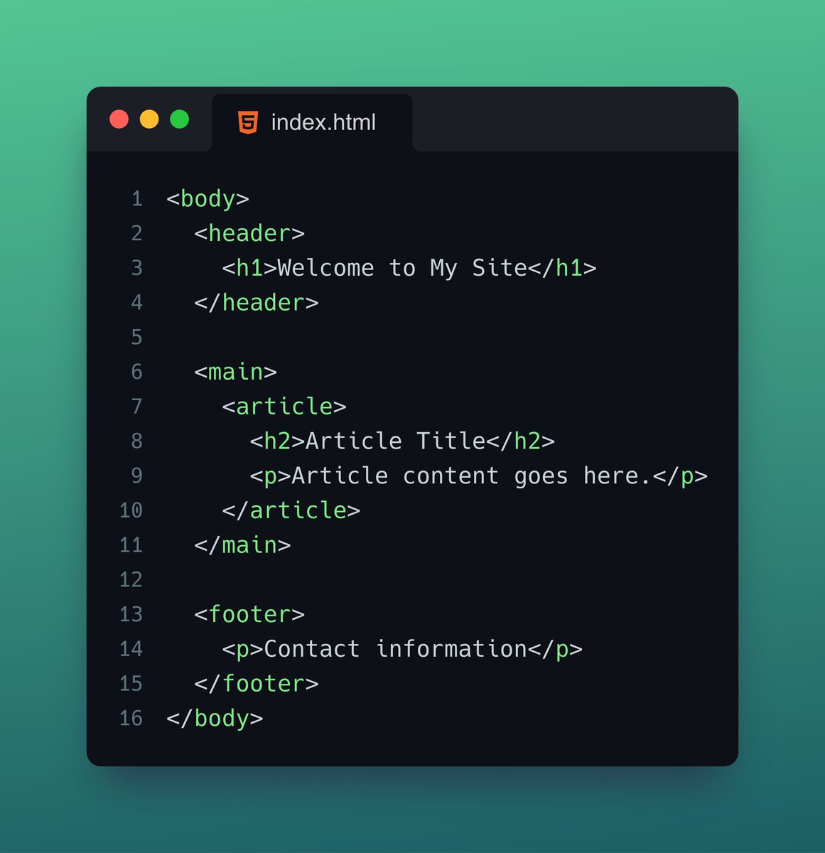 thcodes_'s tweet image. 🧱 Day 5 of #WebDevDaily: Use semantic HTML for better accessibility and SEO. #SemanticHTML #Accessibility ♿