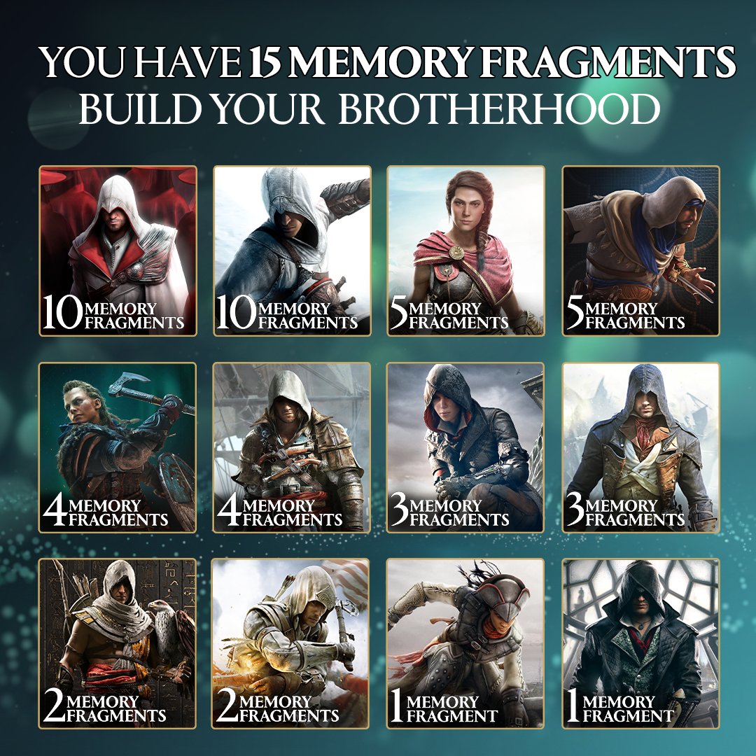 Time to build your Brotherhood! Which Assassins are you gonna pick? 🤔🦅 Choose wisely. #AssassinsCreed