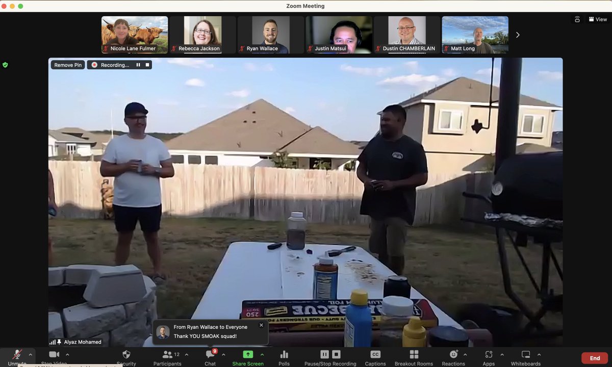 Last night we held our Annual Culture Crew Virtual CSquad Cookout! 🍽

Thank you Texas SMOAK Barbecue for teaching the #CSquad how to smoke the perfect rack of ribs and to everyone who attended in person/virtually!

#WeAreCSquad #CompanyCulture #TexasBBQ #BBQ #TeamBonding