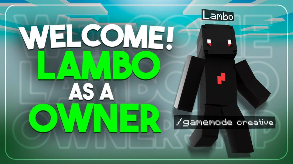 Welcome <a href="/LamboXD/">LamboXD</a> as an OWNER 👑 on SagePvP. Play alongside him this saturday at 2PM EST on SagePvP.org!