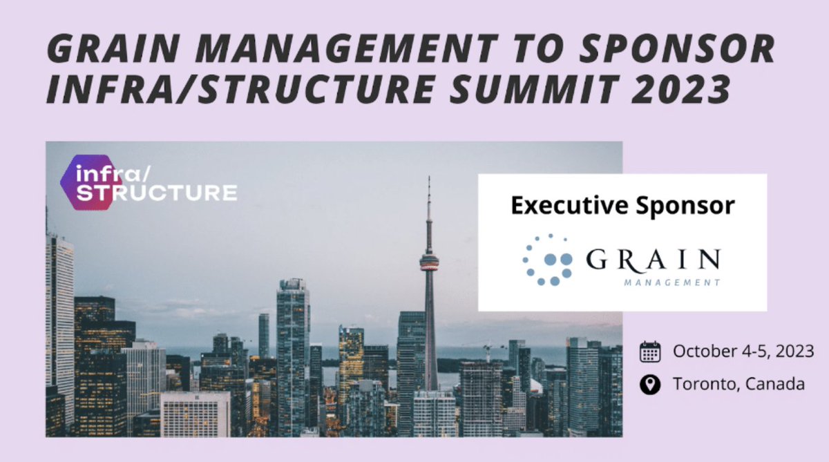Anticipate the future of Internet infrastructure at infra/STRUCTURE 2023 Summit with Executive Sponsor #GrainManagement, shaping the event with their industry insights. Learn more: ow.ly/qusy50PG3eU