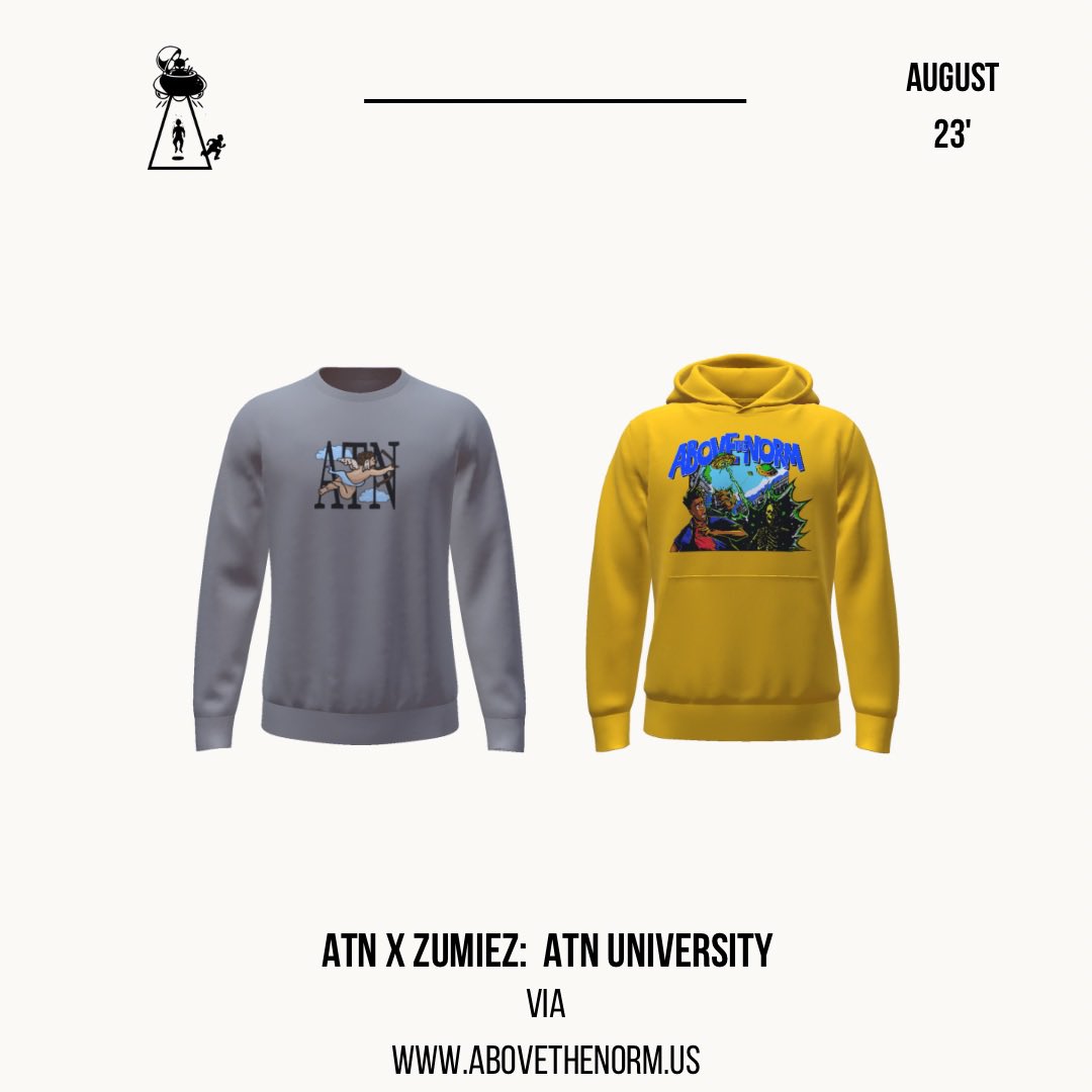 abovethenormal's tweet photo. The “ATN x Zumiez: ATN University”

IS NOW AVAILABLE ONLINE &amp; IN SELECT ZUMIEZ STORES NEAR YOU❗️ 

https://t.co/KFEeM4P3tD https://t.co/Y9X2LuAXqa