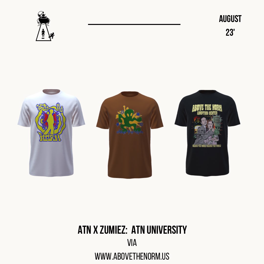 abovethenormal's tweet photo. The “ATN x Zumiez: ATN University”

IS NOW AVAILABLE ONLINE &amp; IN SELECT ZUMIEZ STORES NEAR YOU❗️ 

https://t.co/KFEeM4P3tD https://t.co/Y9X2LuAXqa