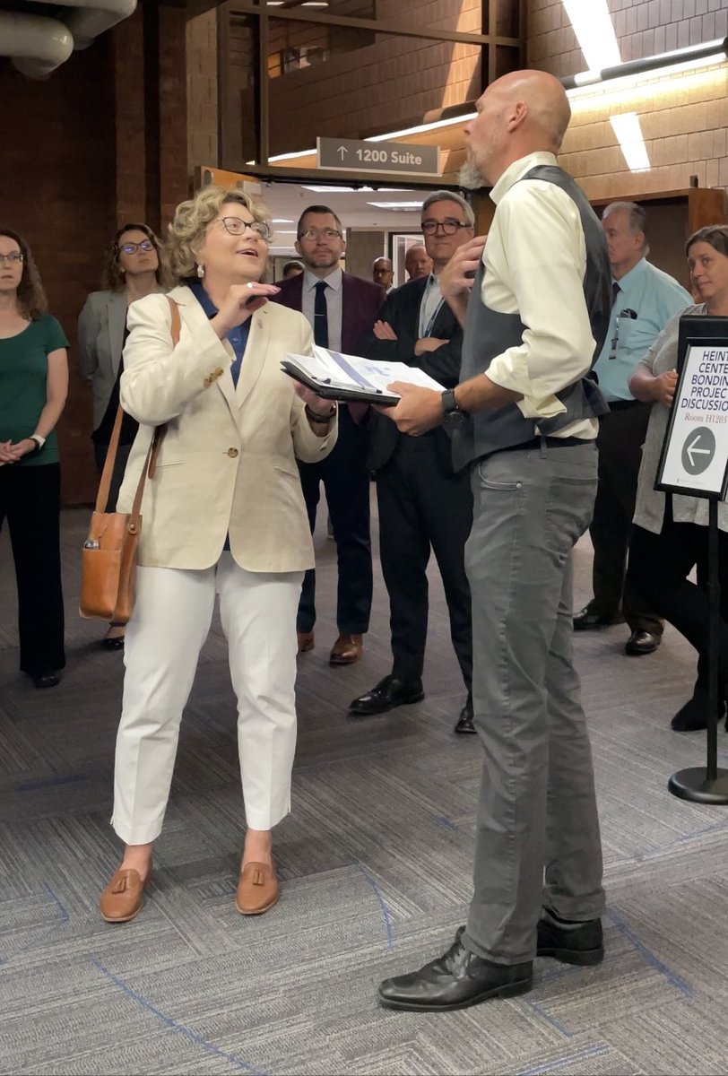 Chancellor Olson, @carlanelsonmn, @dsenjem, RCTC leaders, and Rochester community leaders gathered at the Heintz Center to hear how spaces can be transformed to reflect 21st century learning and meet current industry needs.
