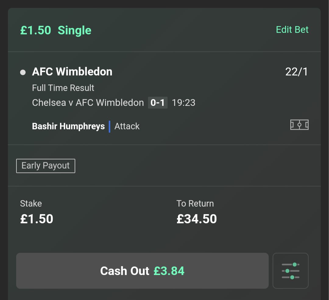 Rynfish's tweet photo. @sportswithjohn Do I cash out that sweet £3.84 now?! https://t.co/OtZnOCVKNm