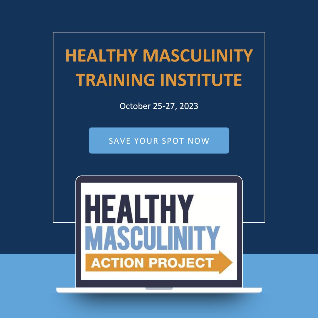 This fall, Oct 25-27, join us in Washington DC for our in-person Healthy Masculinity Training Institute to develop (or sharpen!) your skills in mobilizing men and boys for violence prevention. Register: mcsr.org/abouthmti