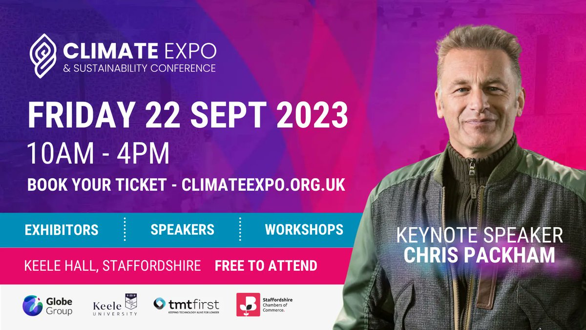 Whether you're in #marketing, #procurement or #logistics - every job has a green aspect to it. 

BOOK YOUR FREE PLACE to learn more: buff.ly/3qFqcX0

📢 Keynote - Chris Packham  📅 22 Sep 🕓 10am-4pm📍 Keele Hall, Staffs

#StaffordshireHour #MidlandsHour #EastMidlandsHour