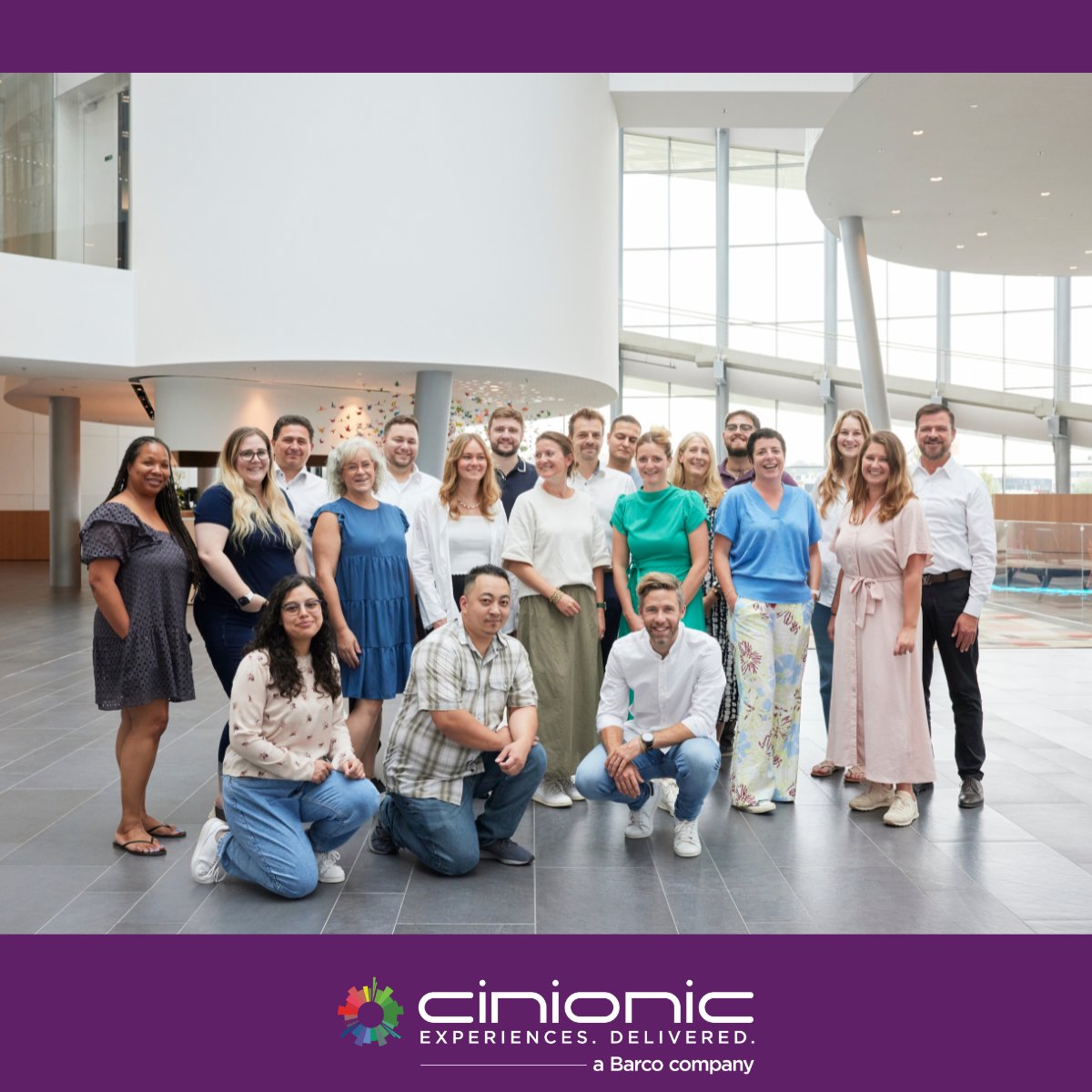 BarcoCinema's tweet photo. 🎥 We were thrilled to welcome a talented group of new hires to our renowned Corporate HQ in Belgium last week. 🎉 The team gathered for an incredibly immersive #Cinionic experience discovering the magic of laser projection on the big screen.✨✨
#cinioniccrew #dreamteam https://t.co/YDAfTn2fvF