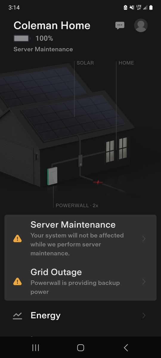Coleman4Nh's tweet photo. @TeslaCharging awesome time for system maintenance! Grid down situation due to the hurricane... Fantastic! https://t.co/h79k87CE0U