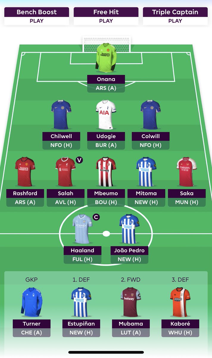 KitFinds's tweet image. Had a decent start but struggled last week. Got 1 transfer and thinking of moving Salah &amp;amp; Pedro out and replacing them with Fernandes and Jackson over next 2 weeks. Any ideas? @LetsTalk_FPL #FPL