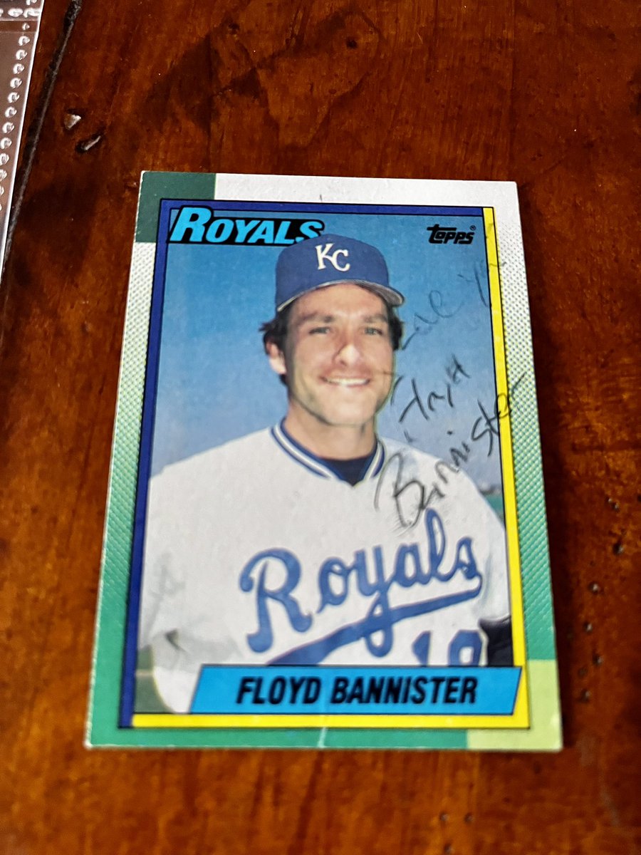 Someone wrote on this card?    @Topps #FloydBannister @Royals @MLB #MLB #MLBTradingcards