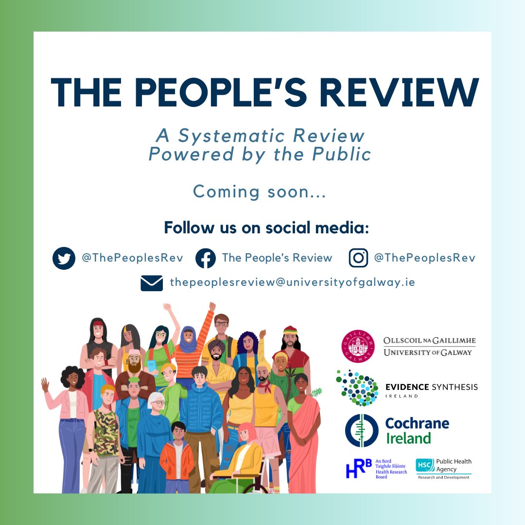Hello X!👋 Today we launch #ThePeoplesReview social media accounts ahead of #CochraneLondon @ele_quinn and @IAmCharlene_Me will be presenting on Tues 5th of Sept during the 16:00-17:30 session - ‘Teaching the public to understand and use evidence’. 🤗