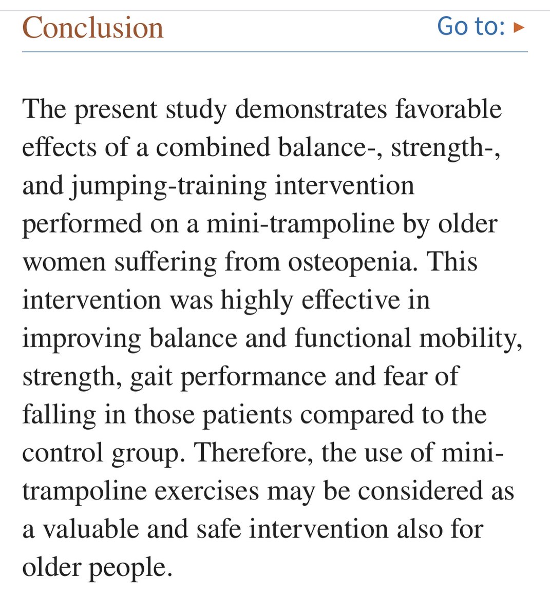ClichyRose3's tweet image. Mini-trampoline benefits #minitrampoline #rebounding ncbi.nlm.nih.gov/pmc/articles/P…