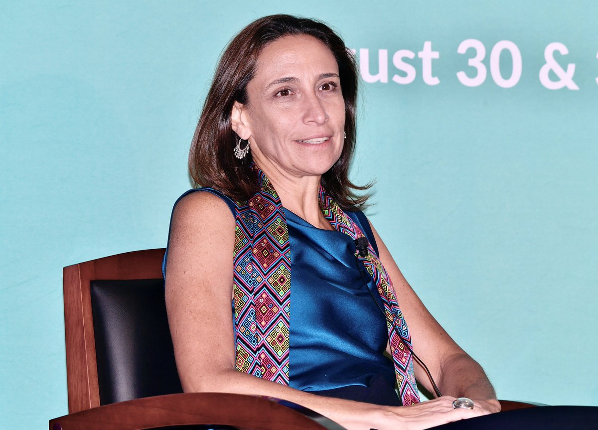 NADB_BDAN's tweet photo. Keynote speaker Tania Ortiz, Group President of Clean Power and Energy Networks (@semprainfra_mx), joins NADBank Managing Director @cmateos onstage during the #NADBankSummit2023 afternoon session! https://t.co/SAsSY1gI1Z