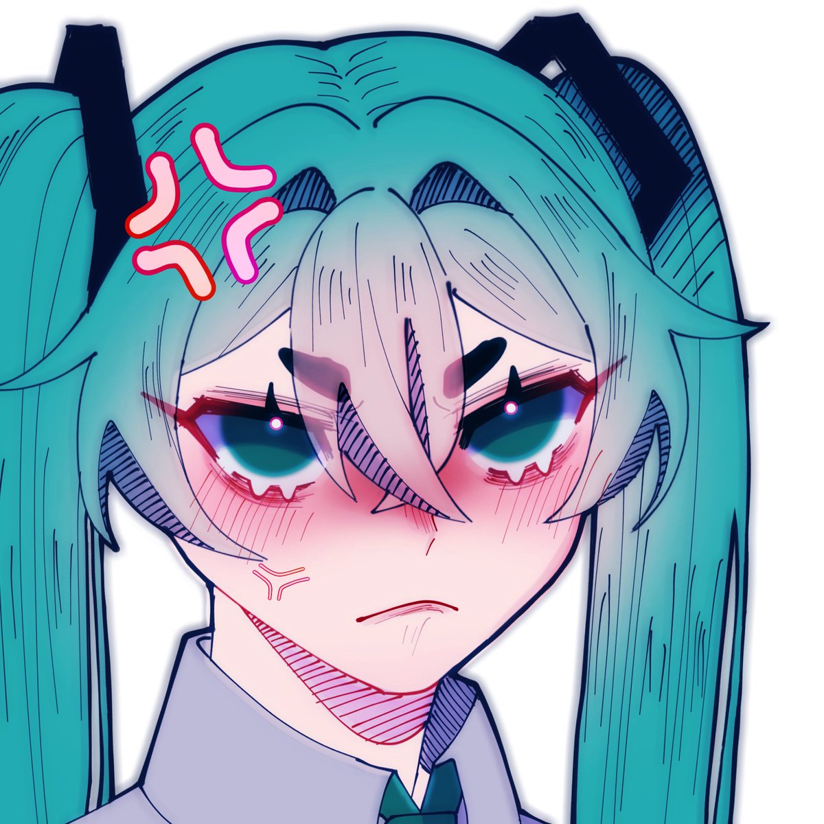 Moonsinrivers's tweet photo. Miku Cat face Theory pt. 3 https://t.co/EFcggMcEeS