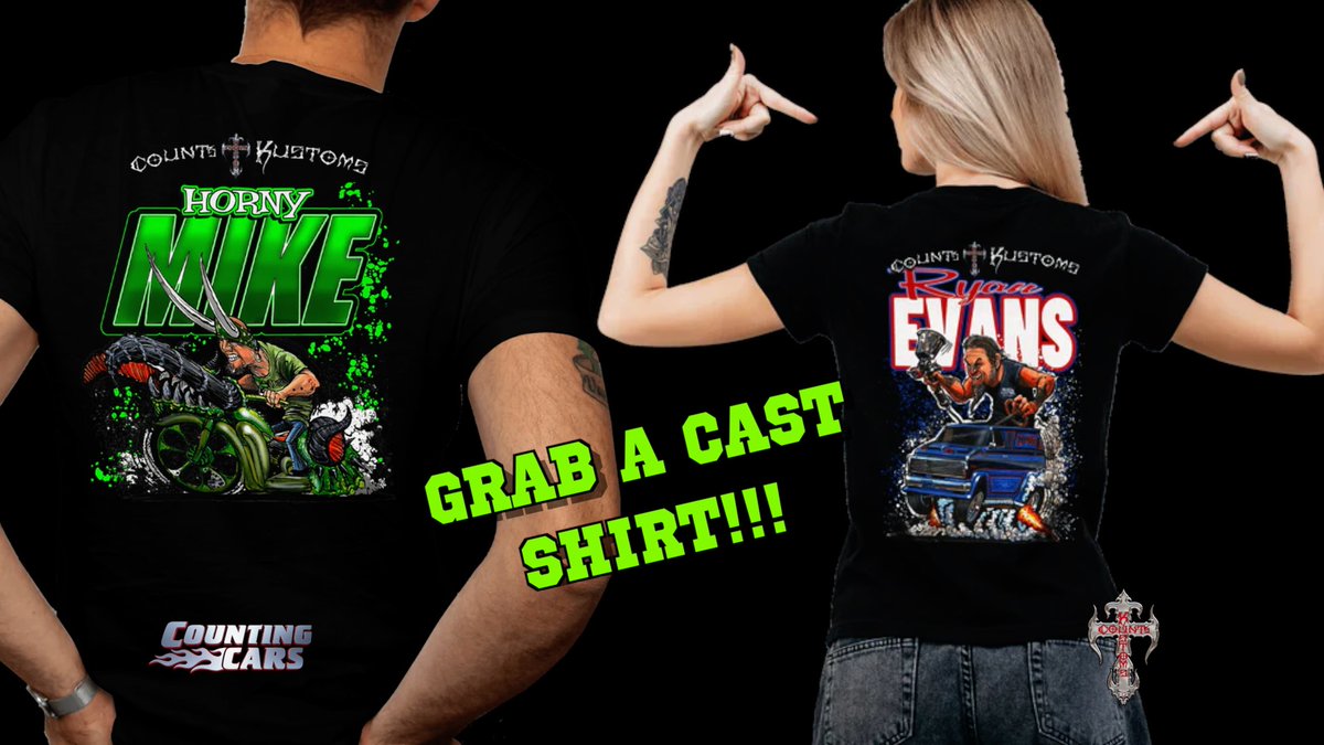 Can't decide which cast shirt to grab? Get more than one! Six options to choose from on countskustoms.shop #countskustoms #lasvegas #merch